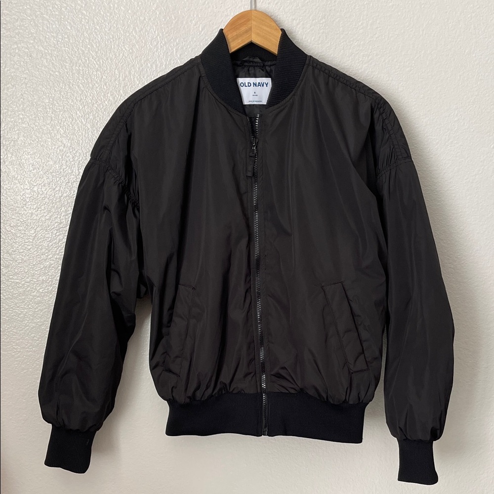Old Navy black bomber jacket S